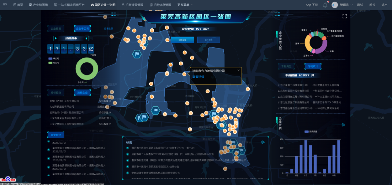 精准招商大数据平台 展示图 2